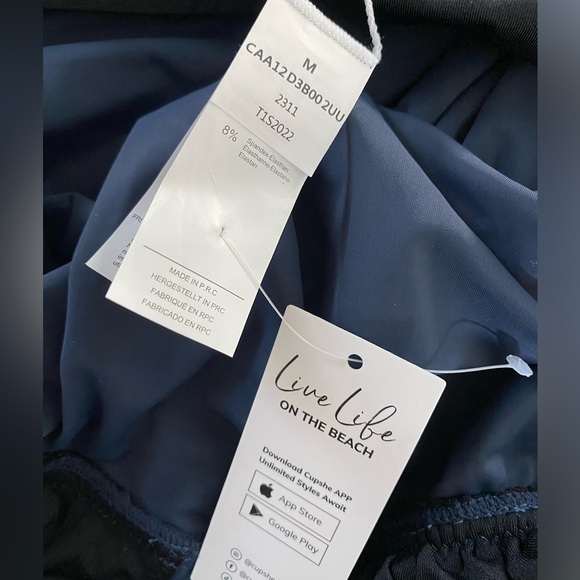 CUPSHE High Waisted Boho Rhapsody Ruffle Wrapped Tankini NWT Size M - Picture 6 of 6